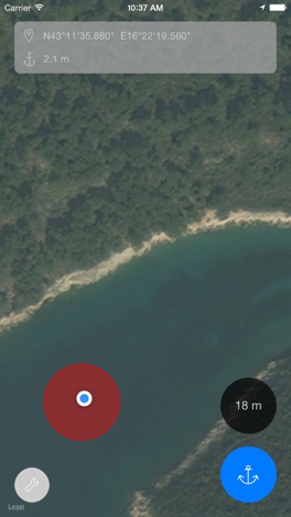 Screenshot of specifying the safe area